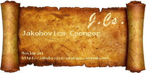 Jakobovics Csongor névjegykártya